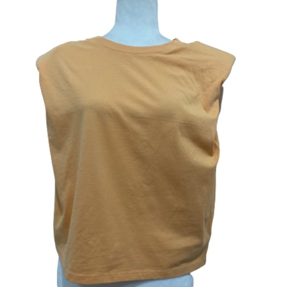 Aritzia Babaton Apricot (Orange) Shoulder Pad NWT Top XS - Picture 1 of 7